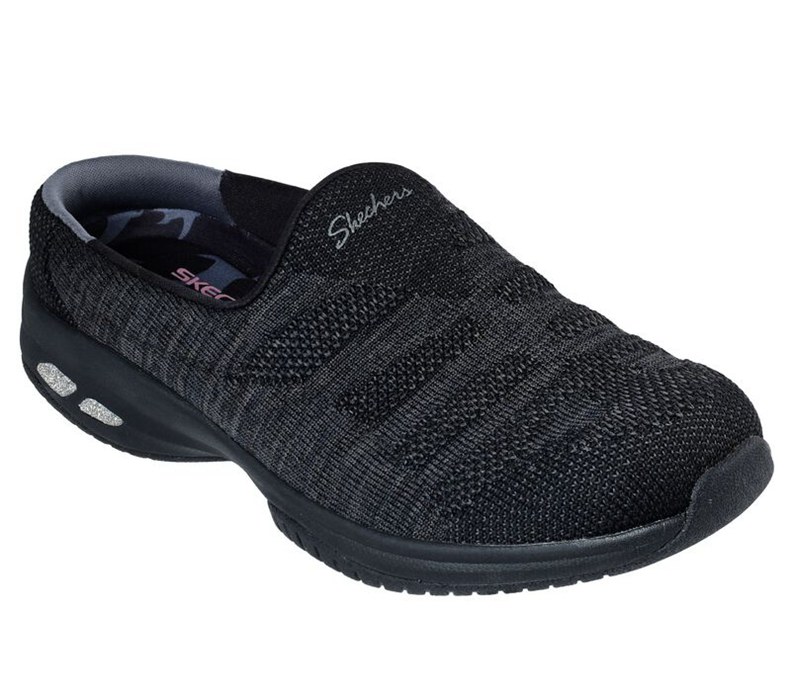 Skechers Dam Svarta Slip On - Relaxed Fit: Commute Time - Knitastic - Sverige (AWXLR-7143)